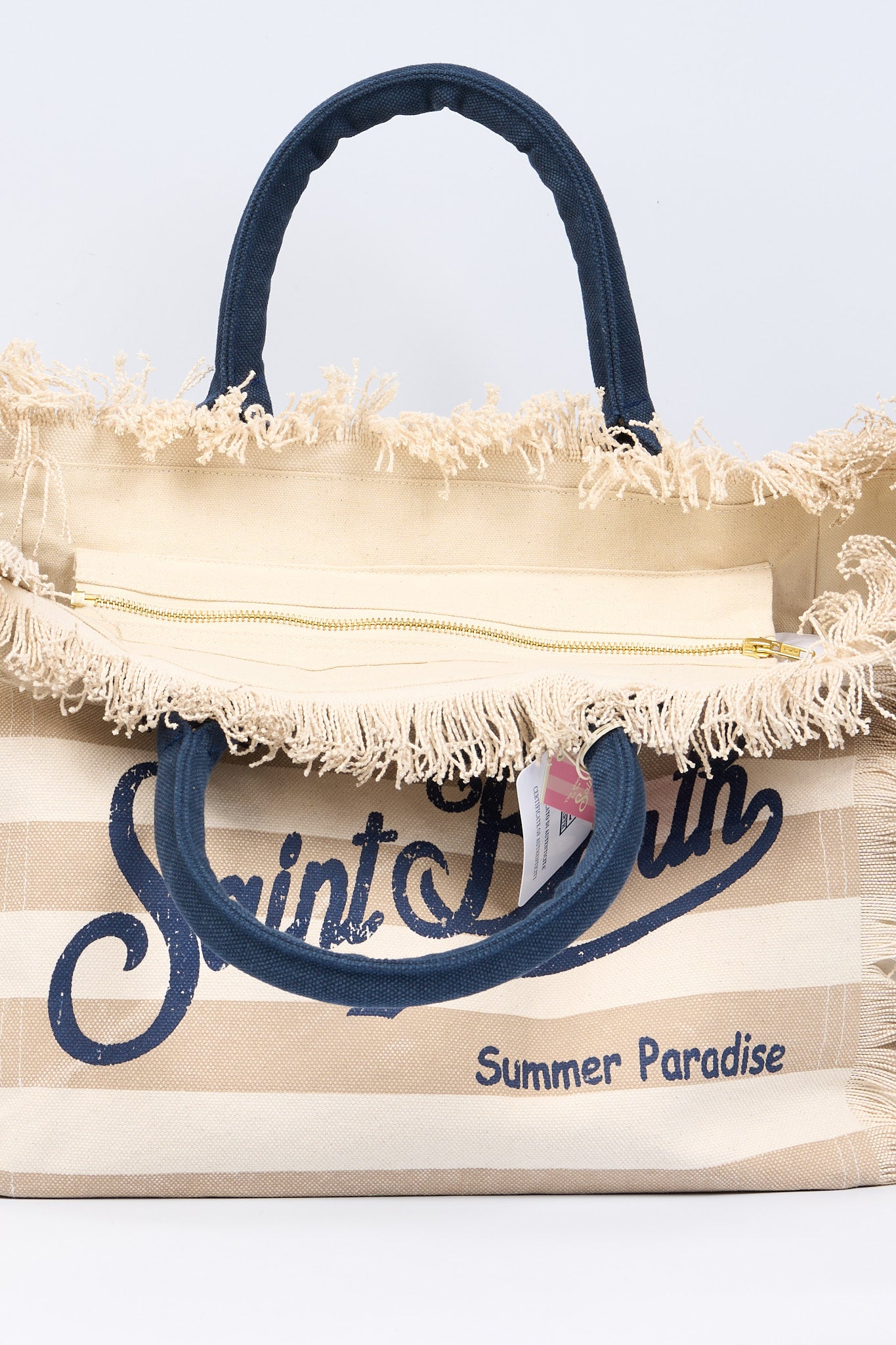 Mc2 saint barth Borsa Vanity Righe Panna/Beige Donna-5