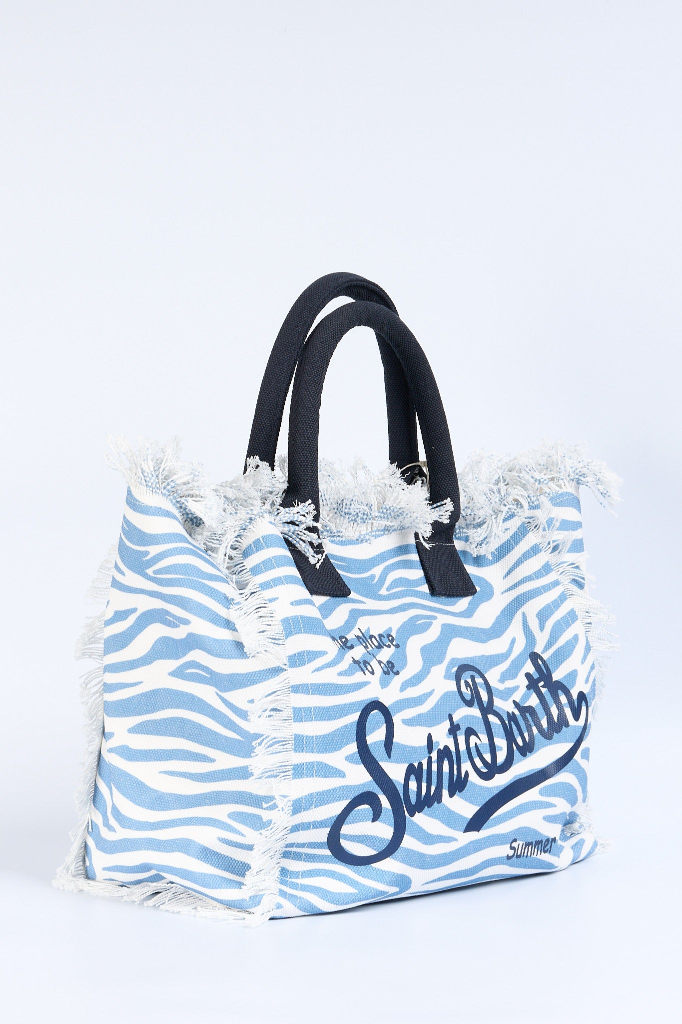 Mc2 saint barth Borsa Vanity Zebra Bianco/azzurro Donna-3