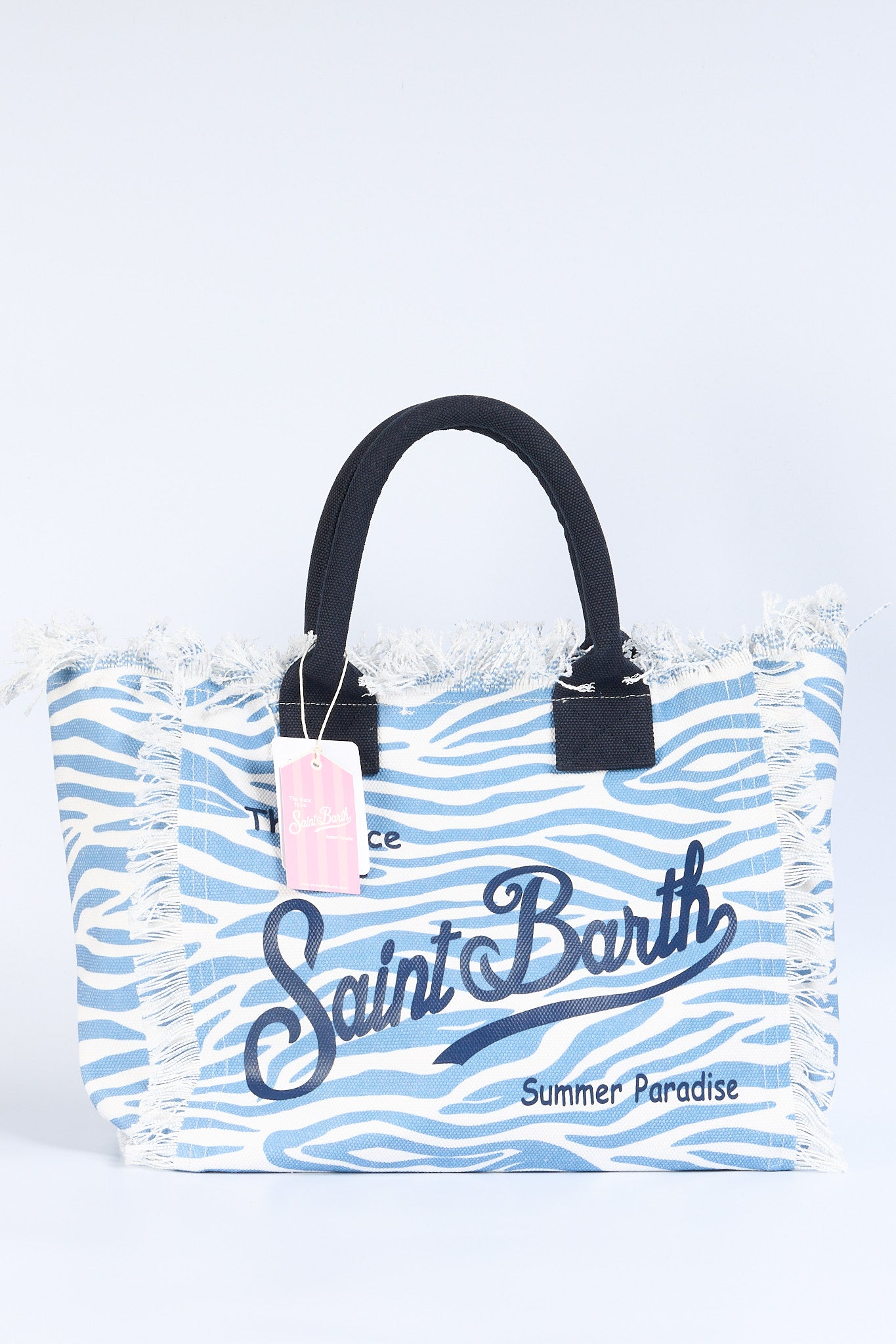 Mc2 saint barth Borsa Vanity Zebra Bianco/azzurro Donna-4