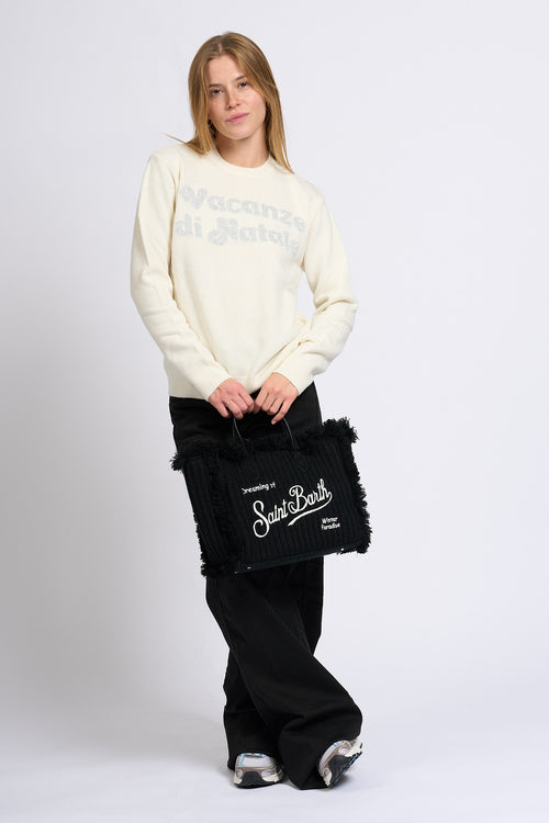 Mc2 saint barth Borsa Wool Nero Donna-2