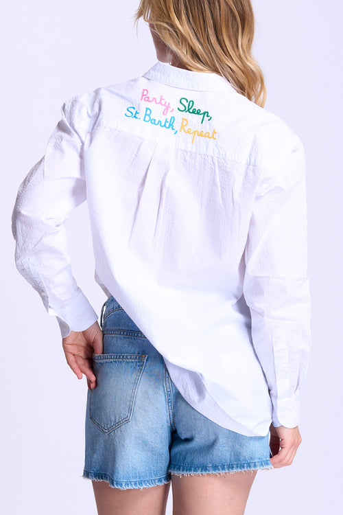 Mc2 saint barth Camicia Brigitte Over Bianco Donna