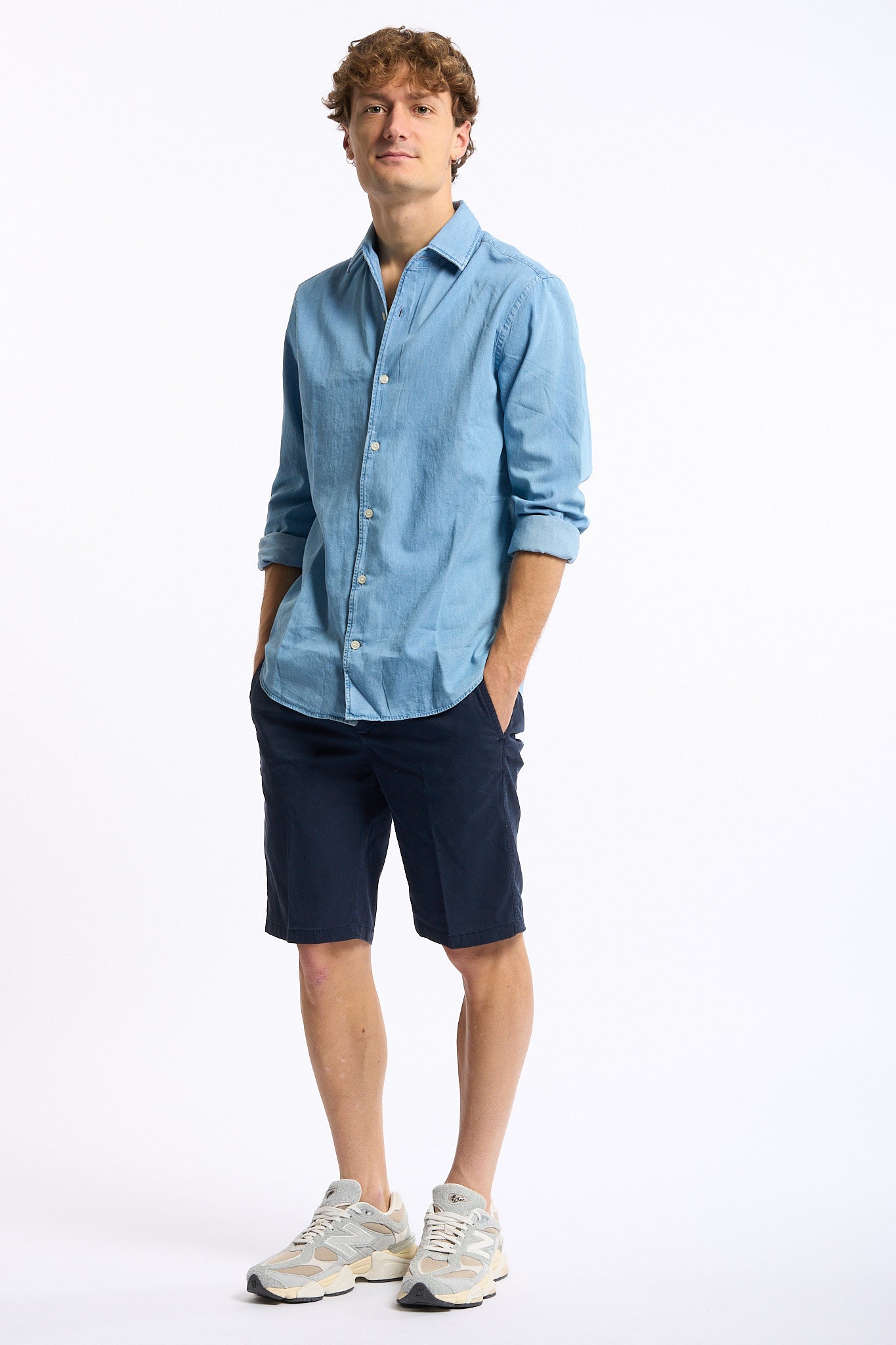 Mc2 saint barth Camicia Denim Azzurro Uomo-3