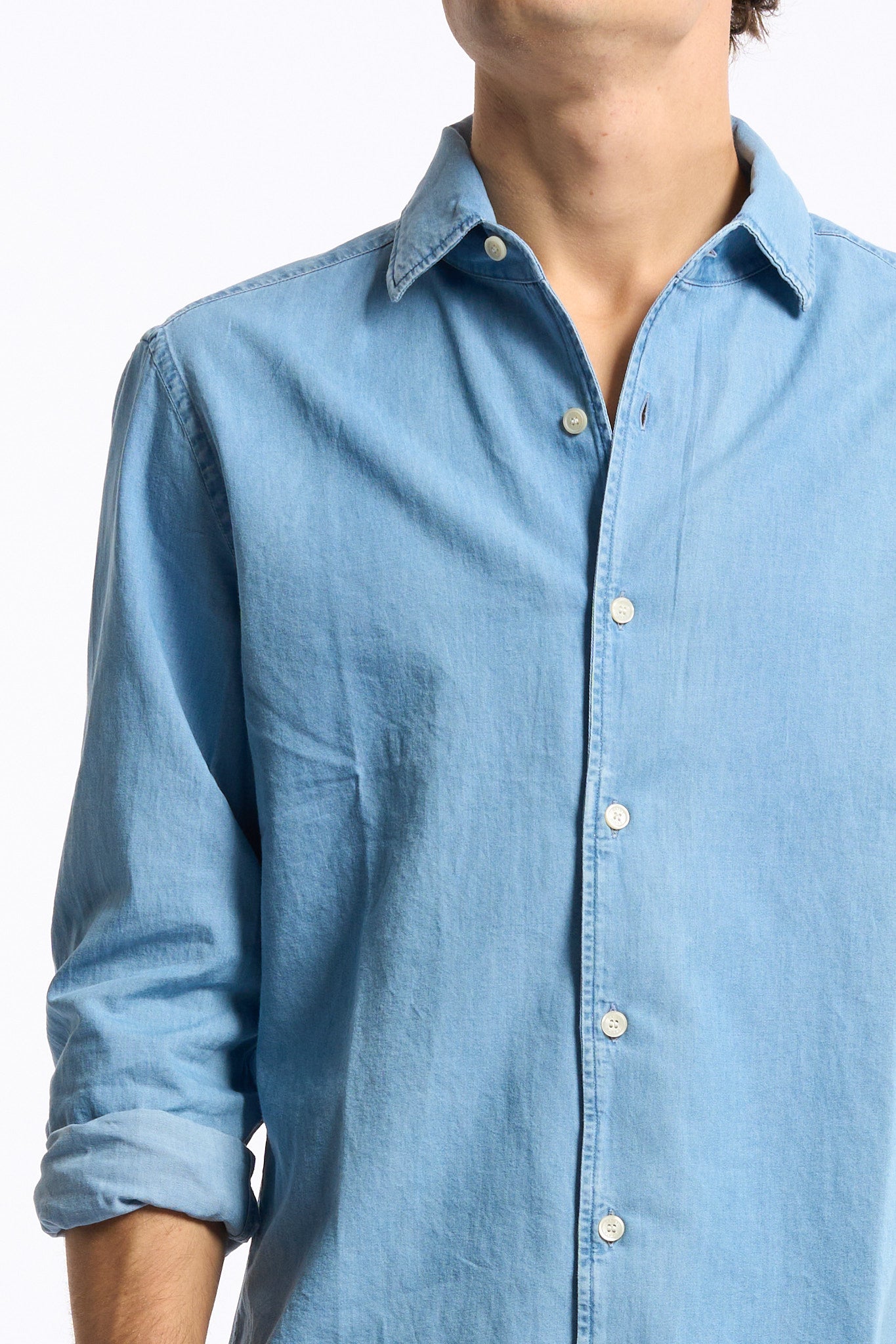 Mc2 saint barth Camicia Denim Azzurro Uomo-2