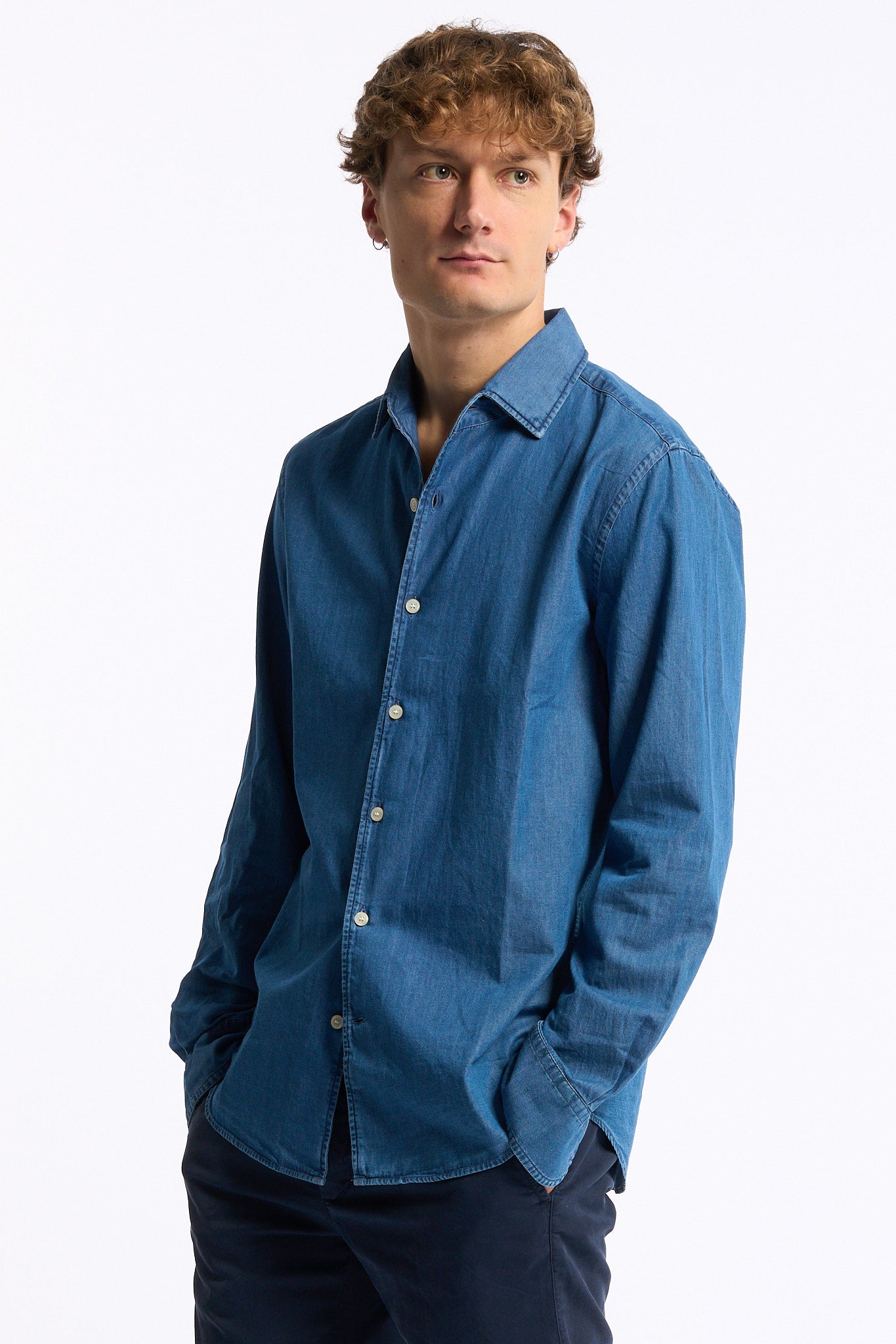 Mc2 saint barth Camicia Denim Blu Uomo-1