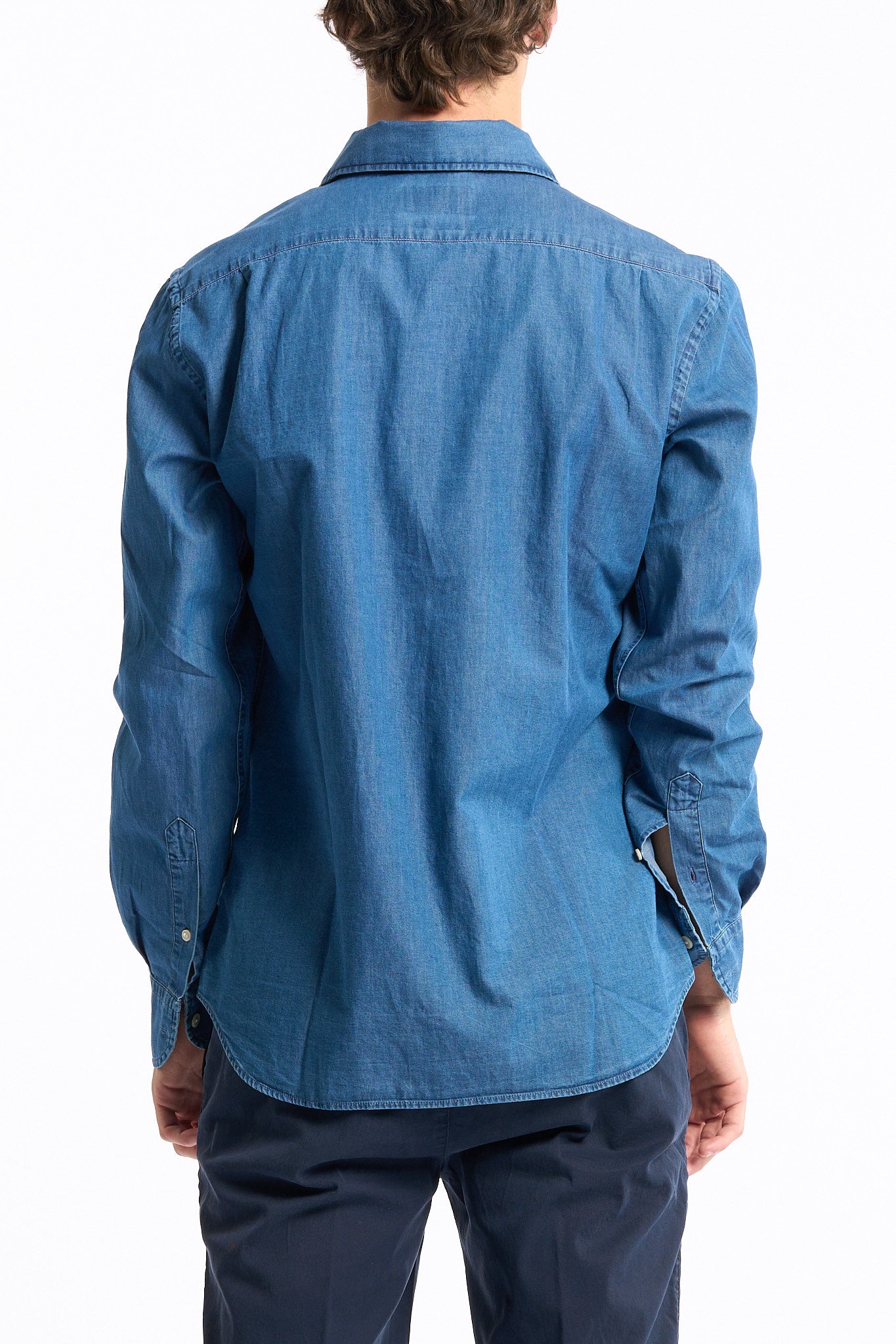 Mc2 saint barth Camicia Denim Blu Uomo-3