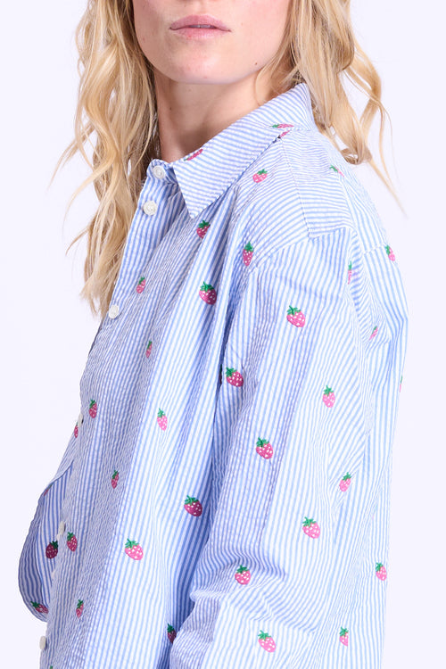 Mc2 saint barth Camicia Fragole Bianco/Azzurro Donna-2