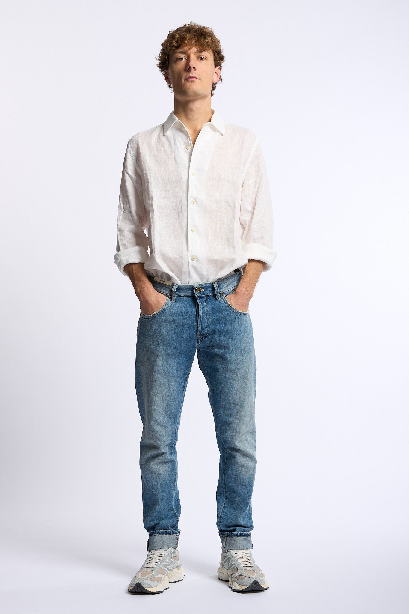 Mc2 saint barth Camicia Lino Bianco Uomo-3