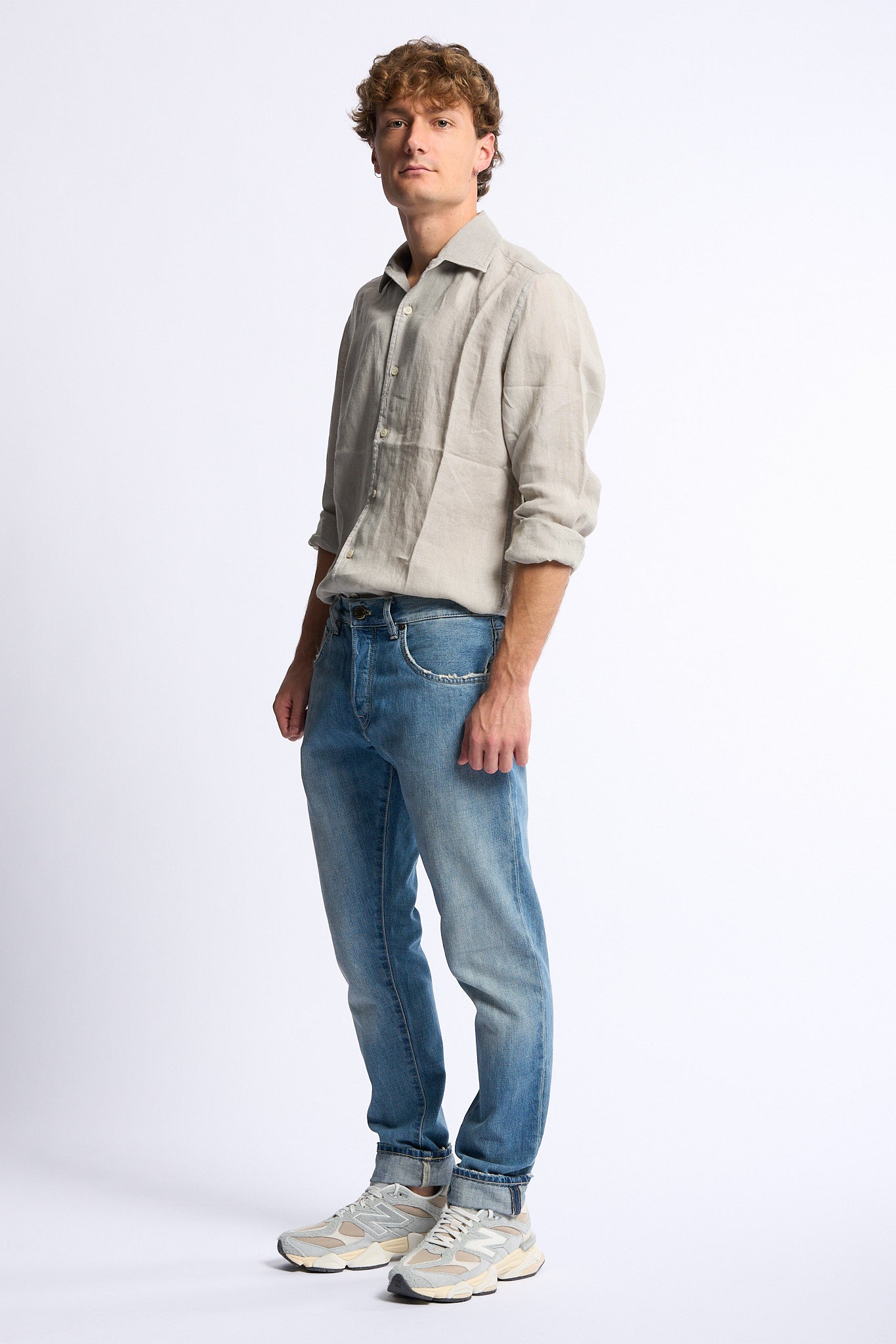 Mc2 saint barth Camicia Lino Sabbia Uomo-3