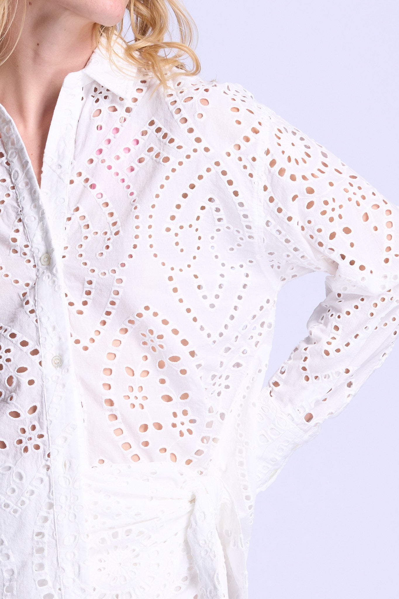 Mc2 saint barth Camicia Sangallo Bianco Donna-3
