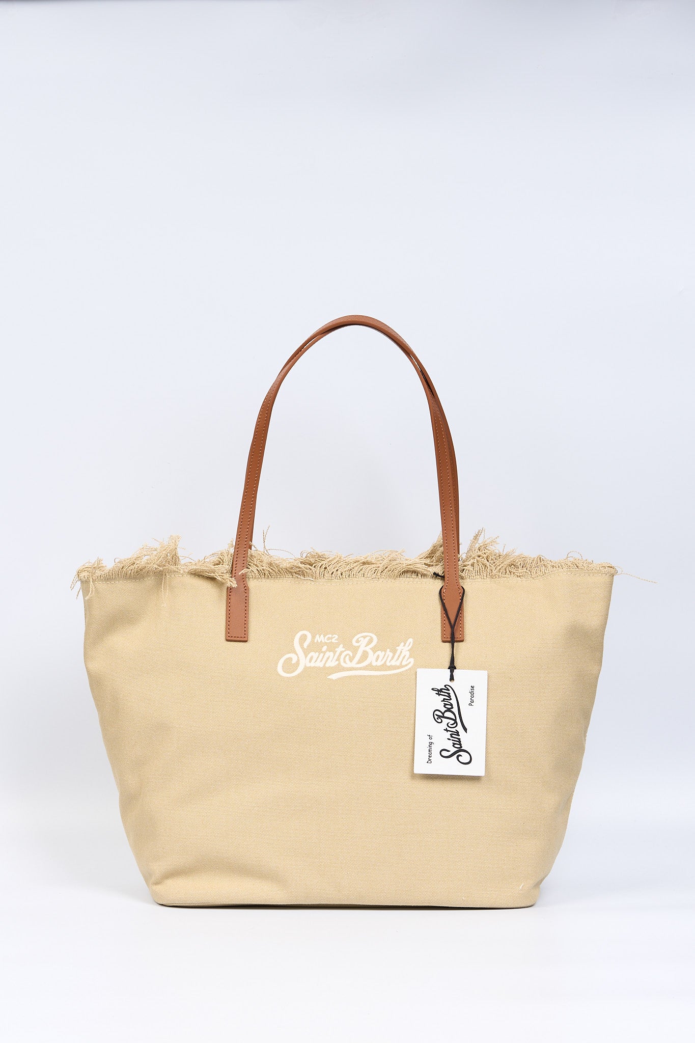 Mc2 saint barth City Bag Grande Canvas Beige Donna-1