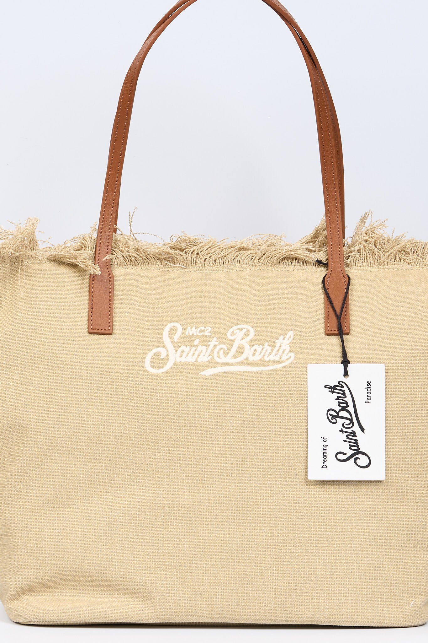Mc2 saint barth City Bag Grande Canvas Beige Donna-2