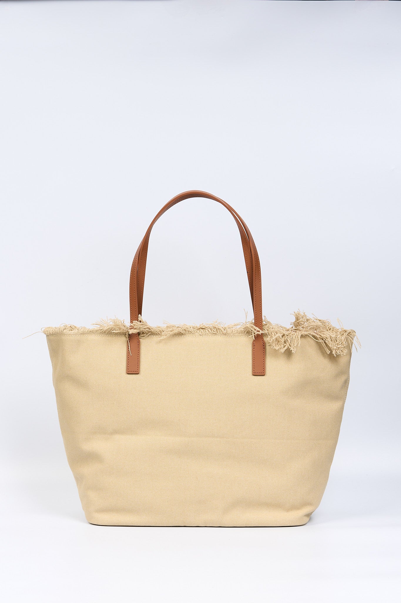 Mc2 saint barth City Bag Grande Canvas Beige Donna-4