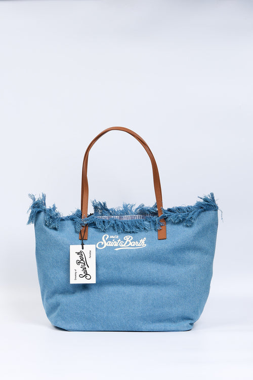 Mc2 saint barth City Bag Grande in Denim Donna