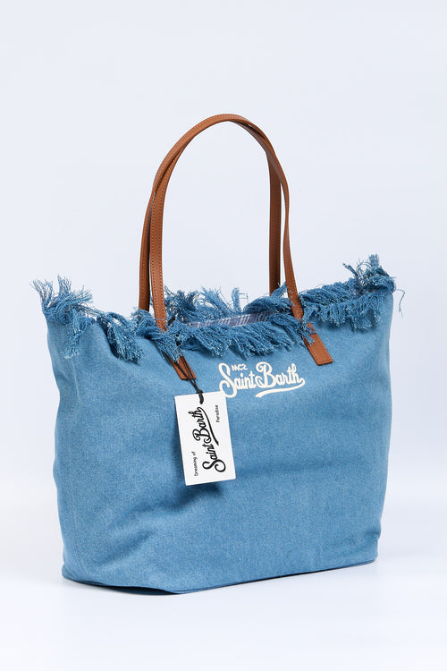 Mc2 saint barth City Bag Grande in Denim Donna-2