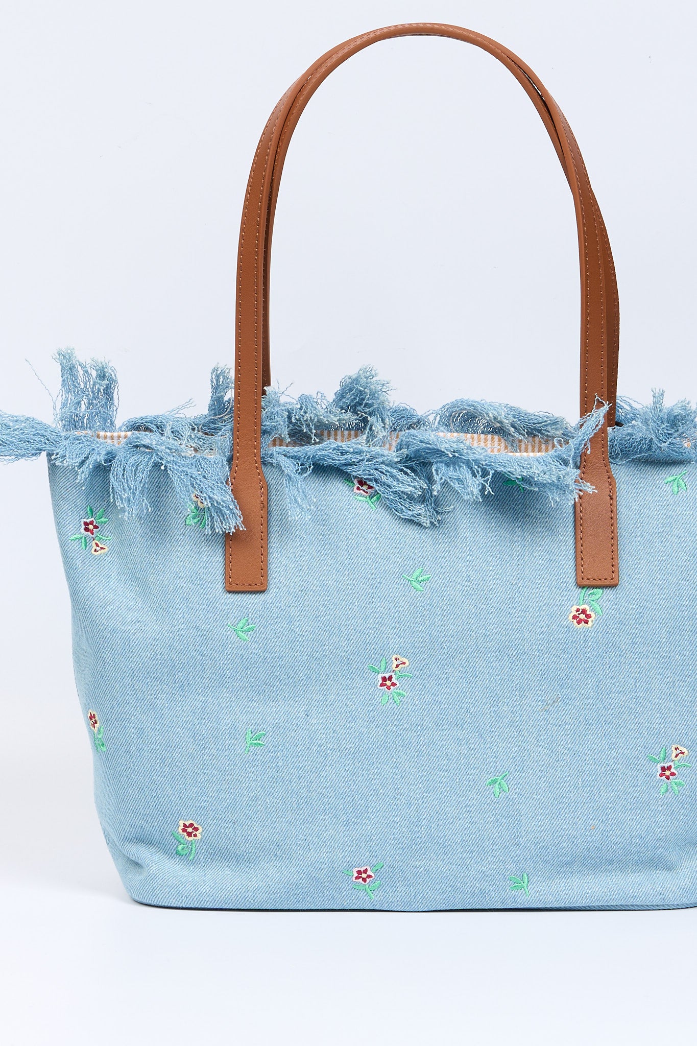 Mc2 saint barth City Bag Media Denim Fiori Donna-2