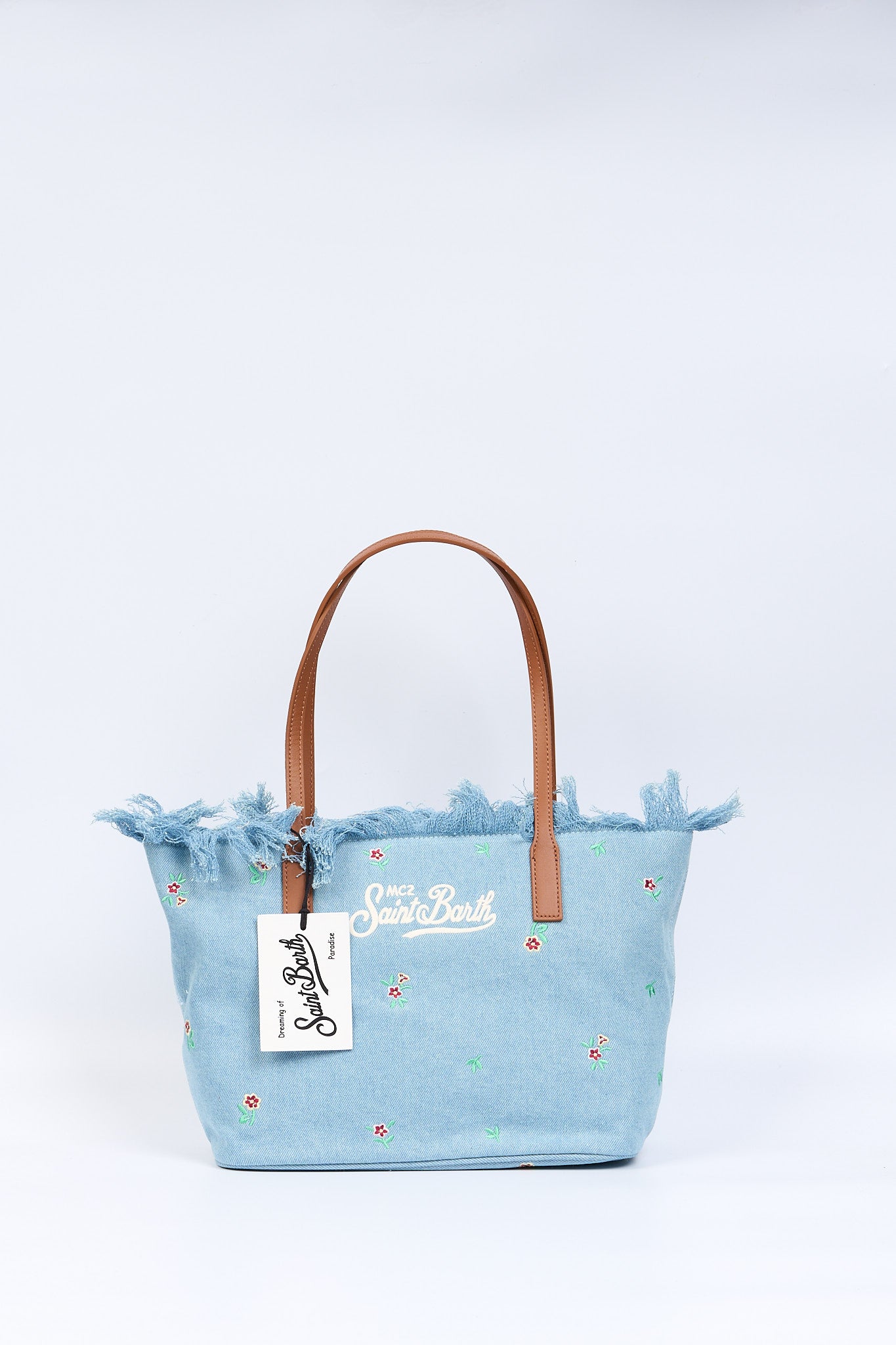 Mc2 saint barth City Bag Media Denim Fiori Donna-4