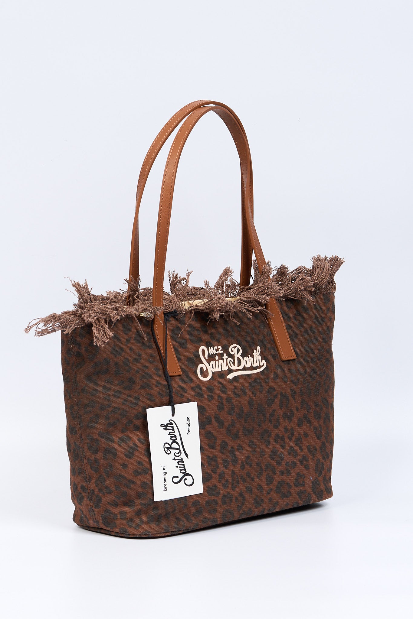 Mc2 saint barth City Bag Media Leopard Marrone Donna-3