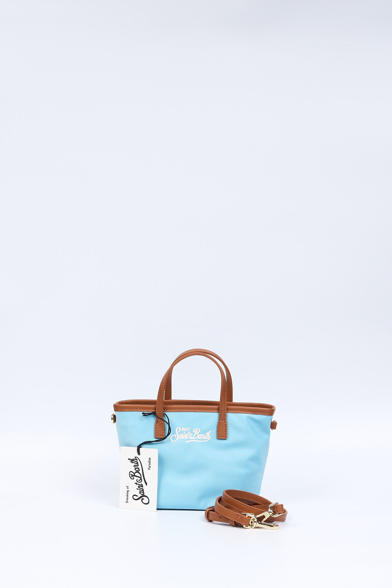 Mc2 saint barth City Bag Mini Nylon Azzurro Donna-6