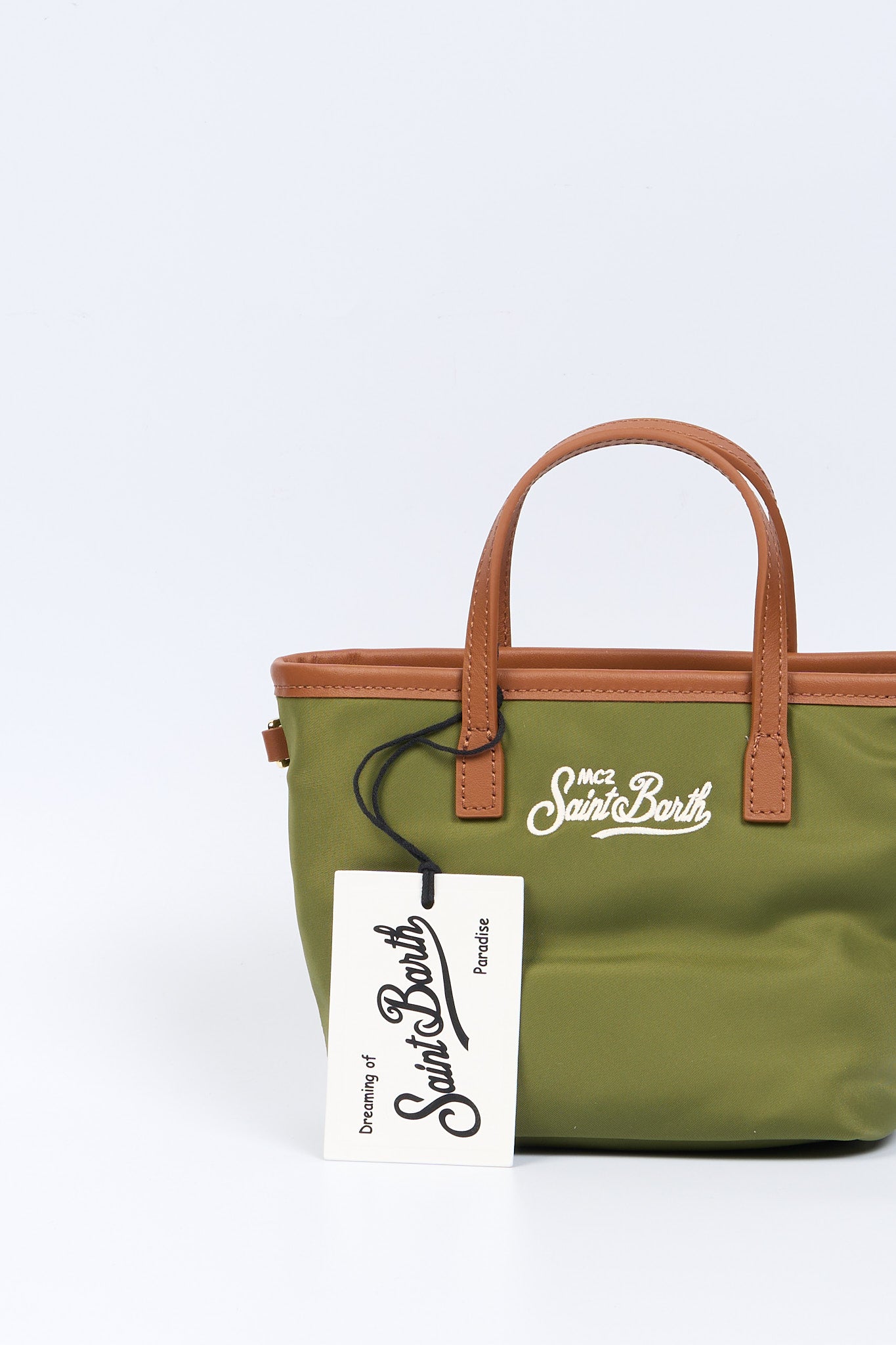 Mc2 saint barth City Bag Mini Nylon Verde Donna-3