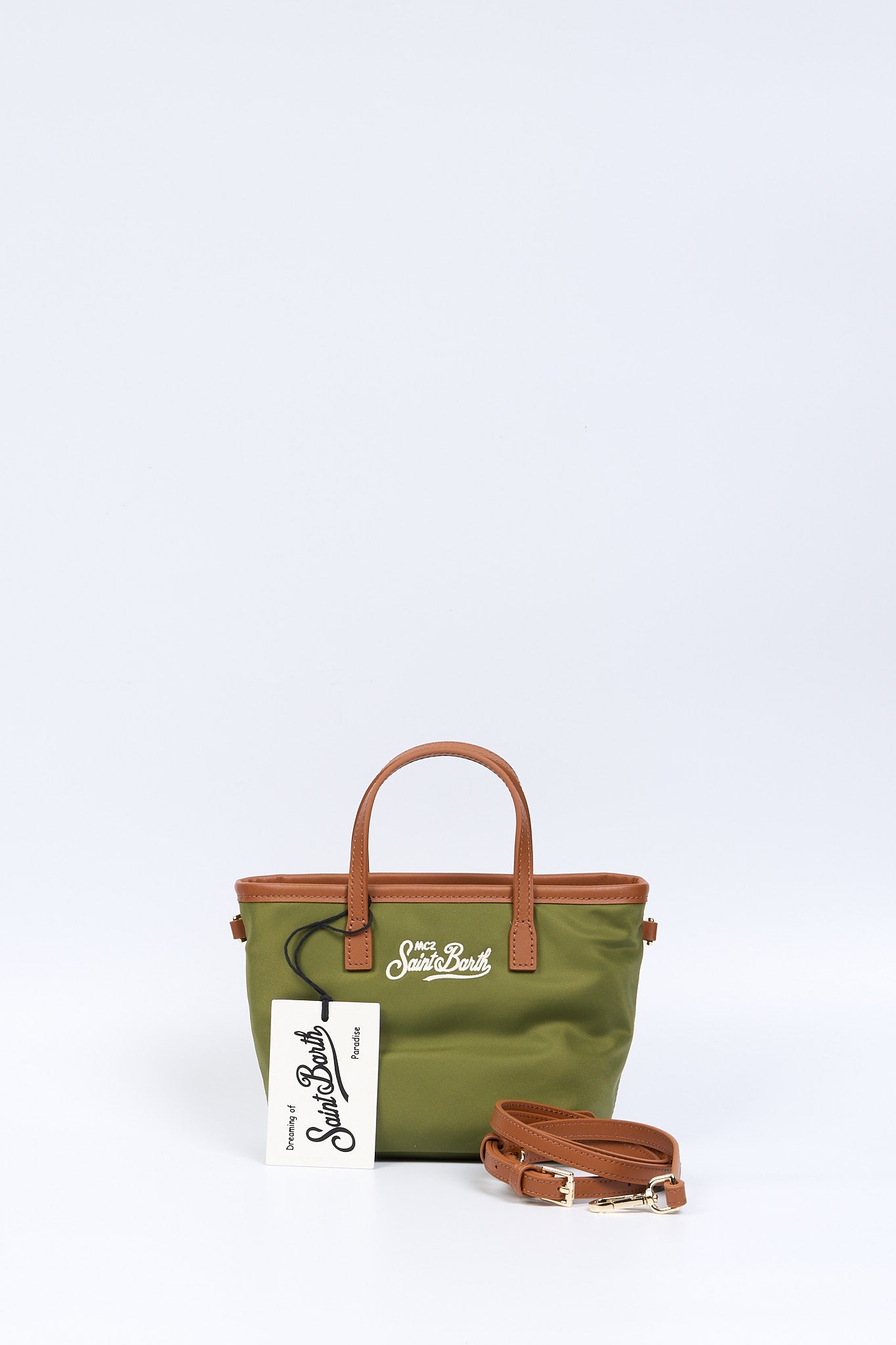 Mc2 saint barth City Bag Mini Nylon Verde Donna-2