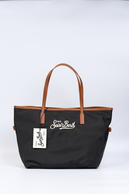 Mc2 saint barth City Bag Nylon Grande Nero Donna
