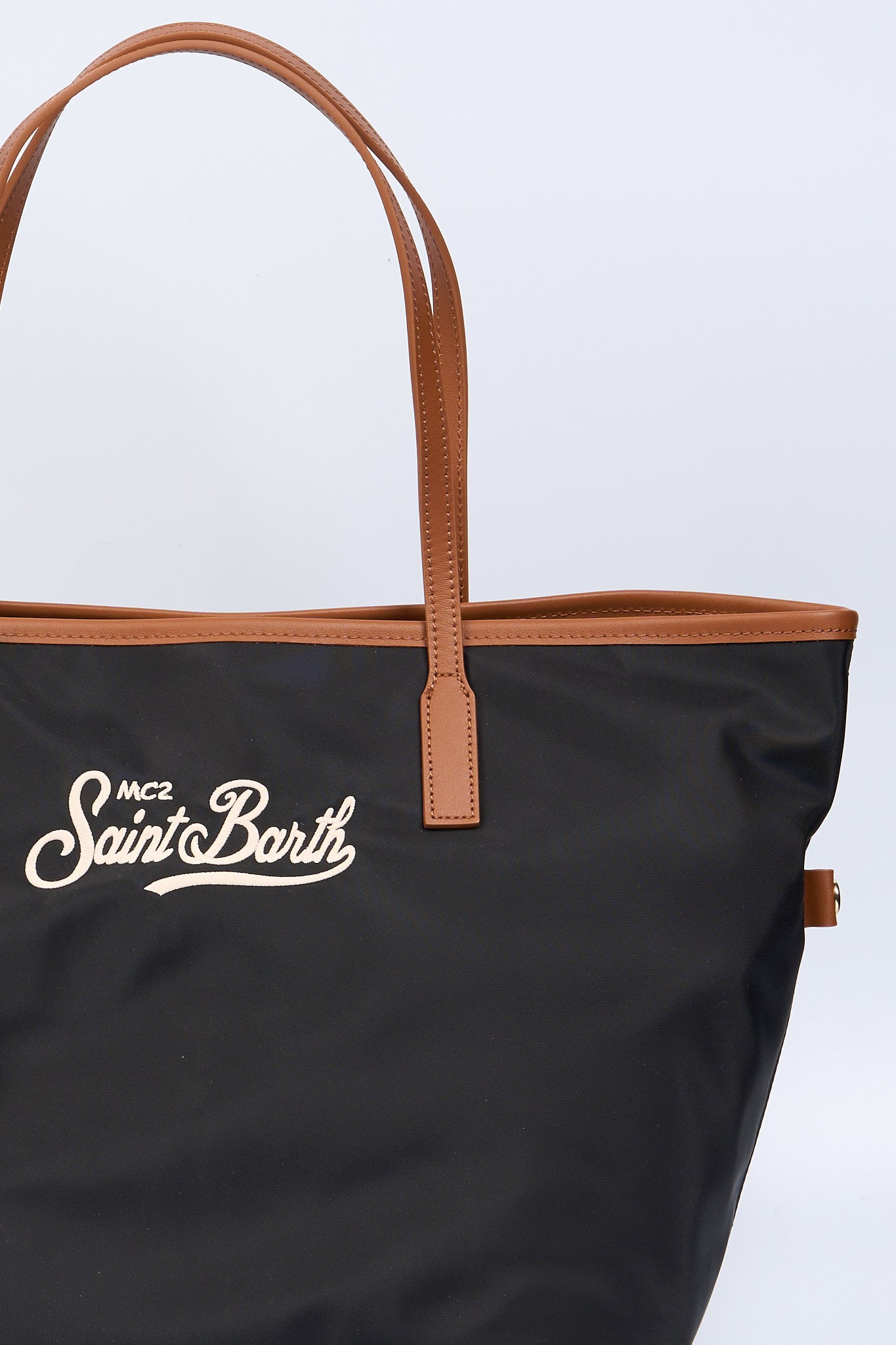 Mc2 saint barth City Bag Nylon Grande Nero Donna-3