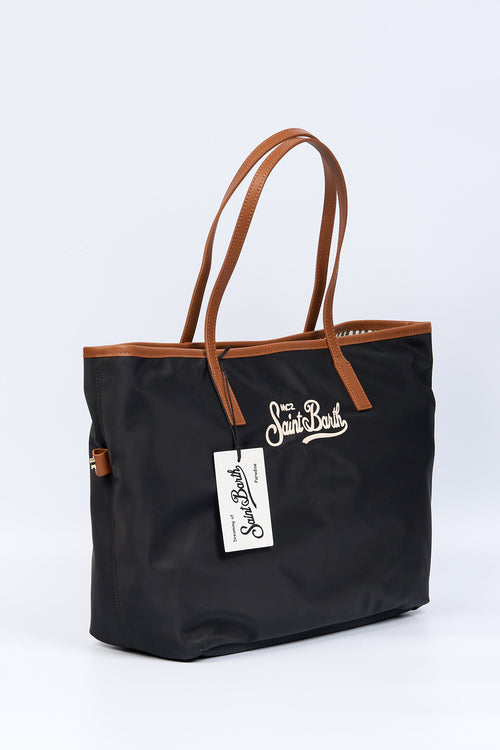 Mc2 saint barth City Bag Nylon Grande Nero Donna-2