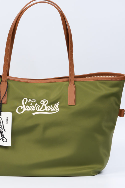 Mc2 saint barth City Bag Nylon Verde Donna-2
