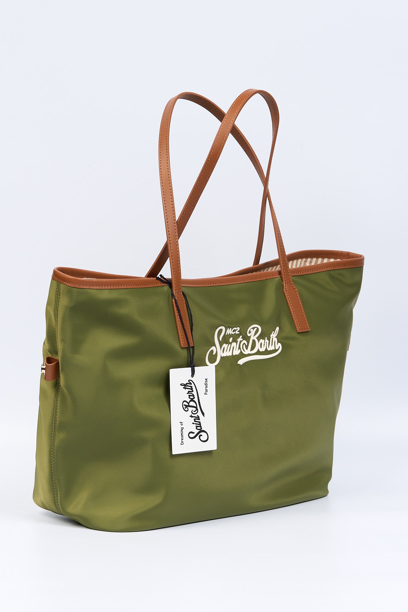 Mc2 saint barth City Bag Nylon Verde Donna-3
