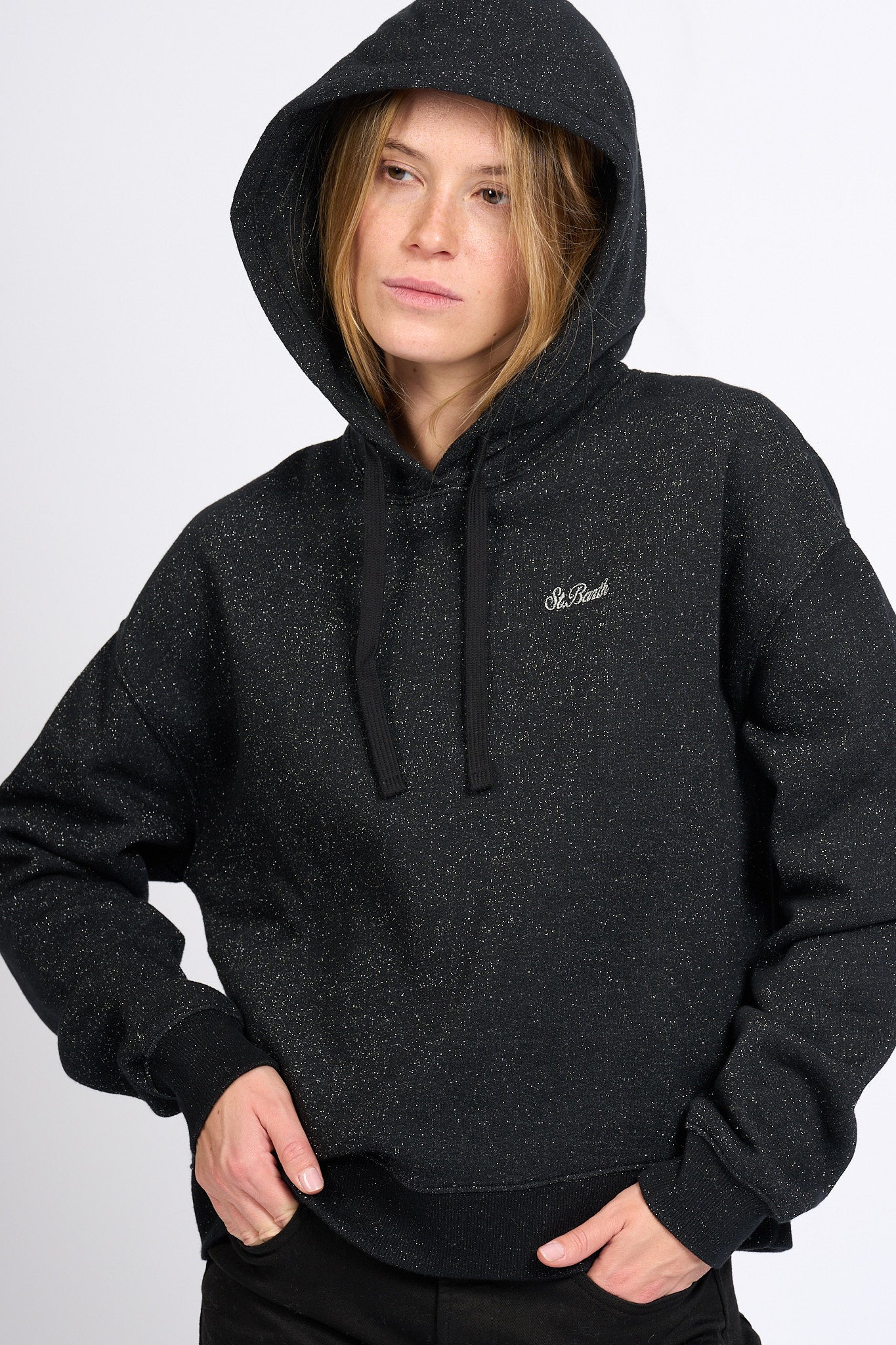 Mc2 saint barth Felpa Lurex Nero Donna-1