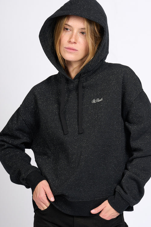 Mc2 saint barth Felpa Lurex Nero Donna