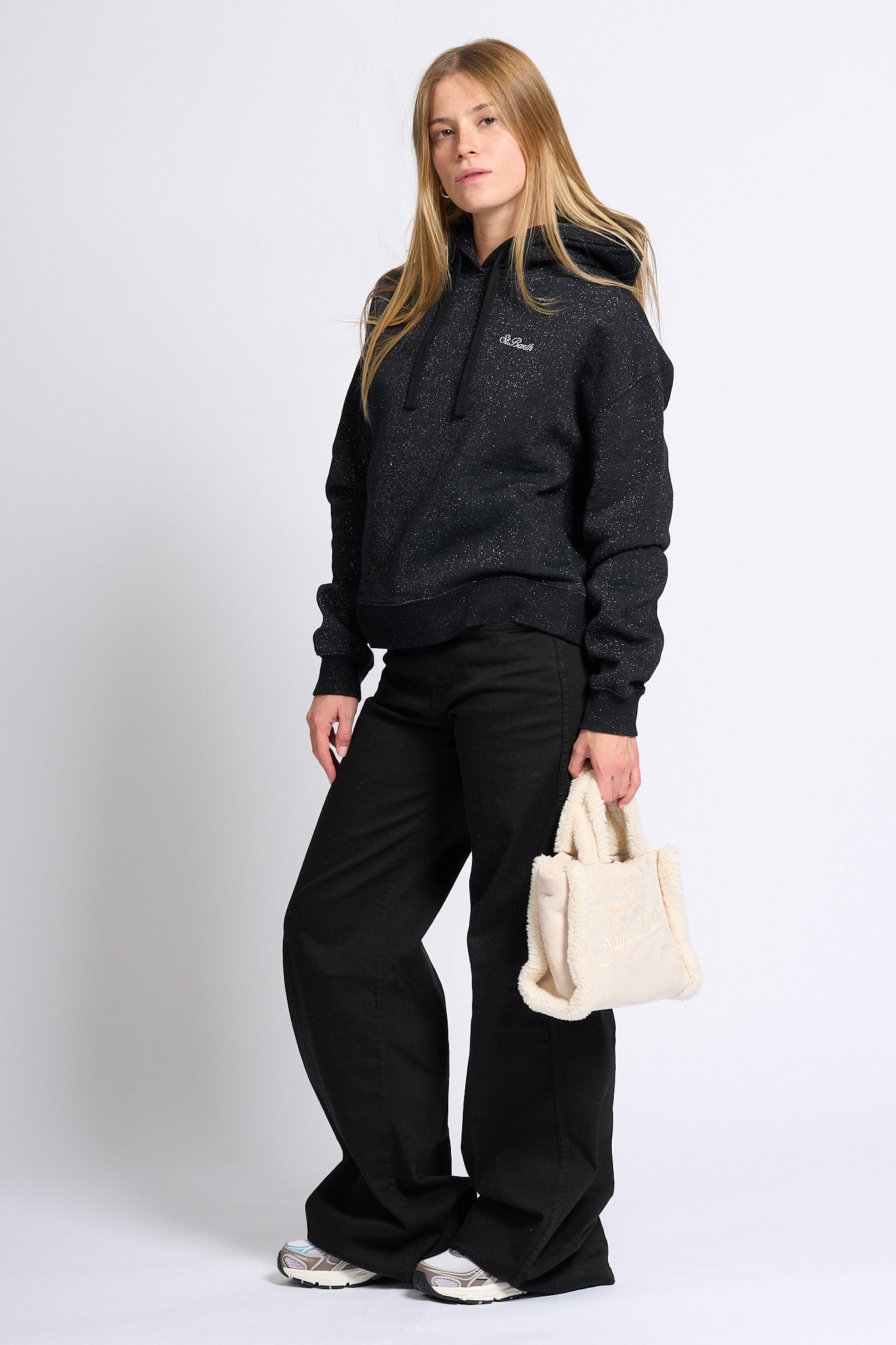 Mc2 saint barth Felpa Lurex Nero Donna-2