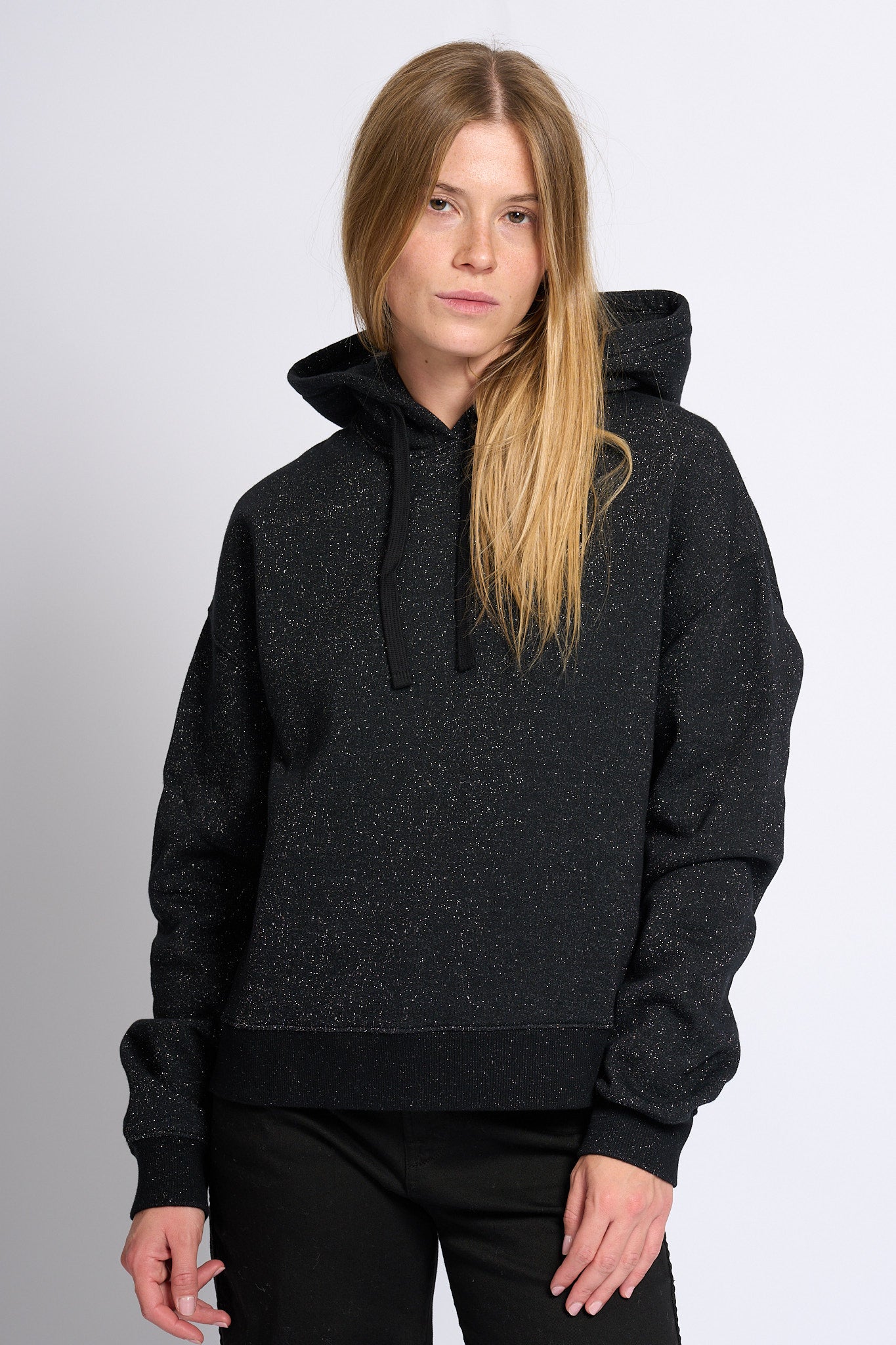 Mc2 saint barth Felpa Lurex Nero Donna-3