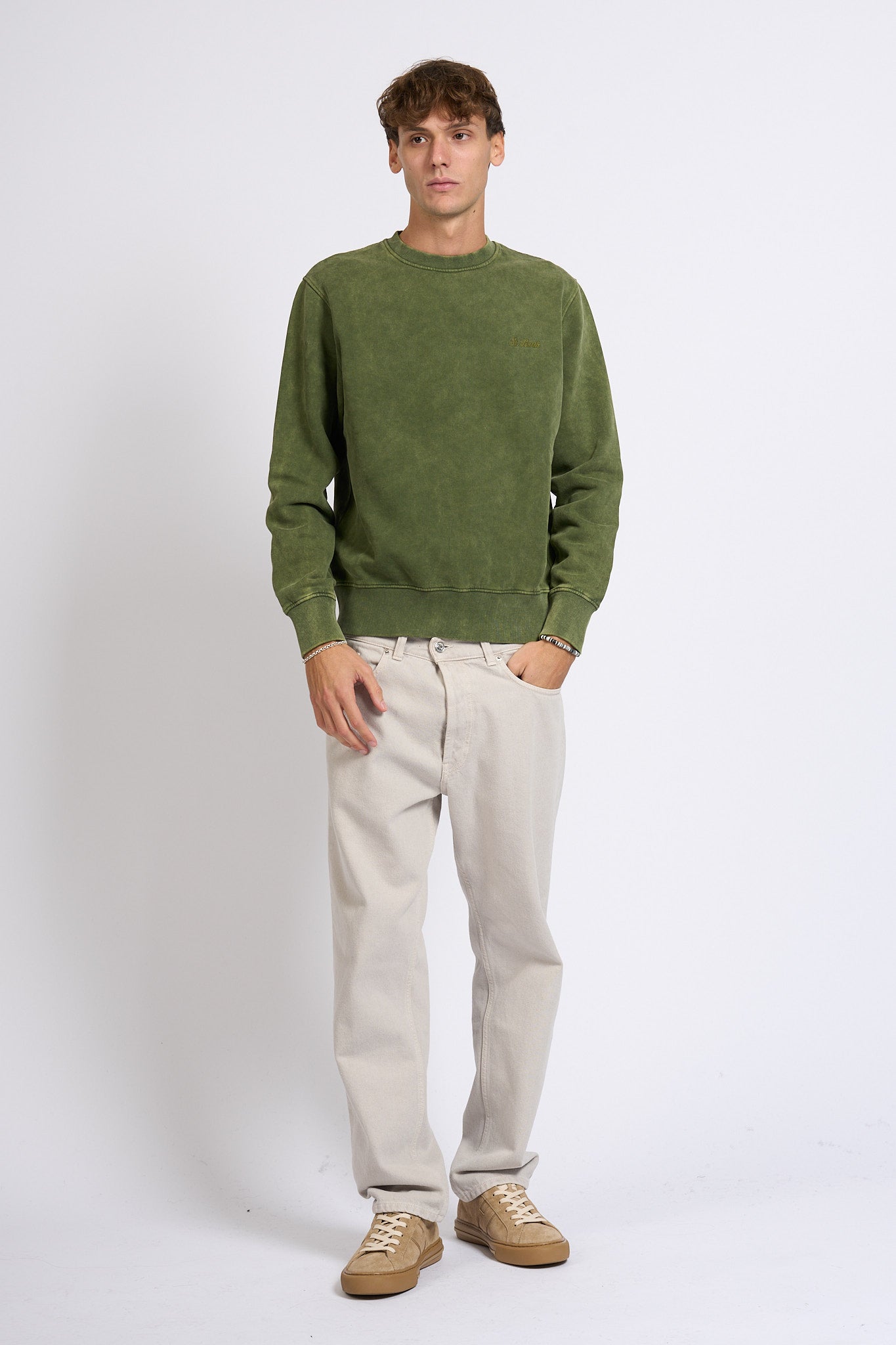 Mc2 saint barth Felpa Vintage Verde Uomo-4