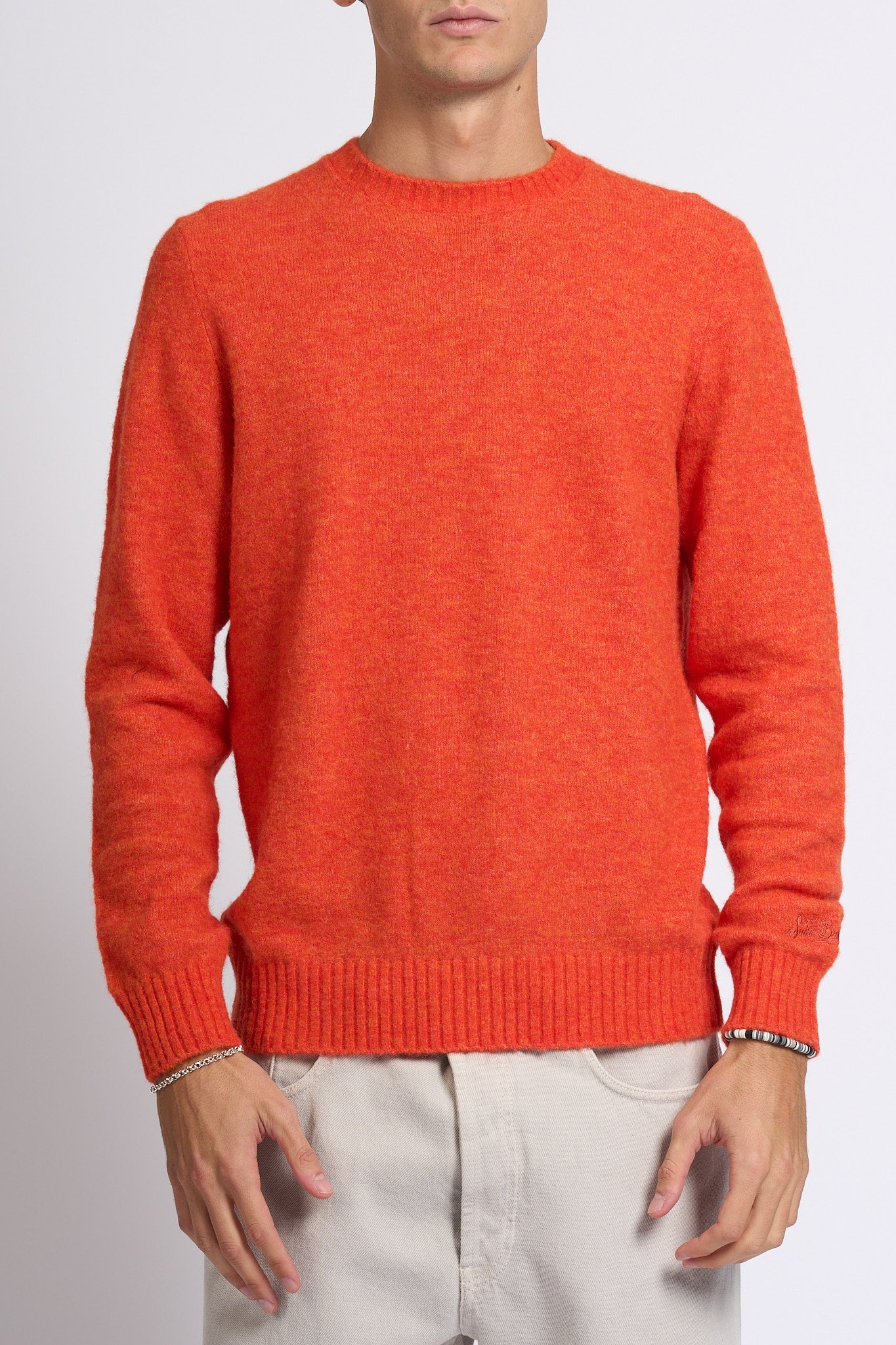 Mc2 saint barth Maglia Alpaca Arancione Uomo-3