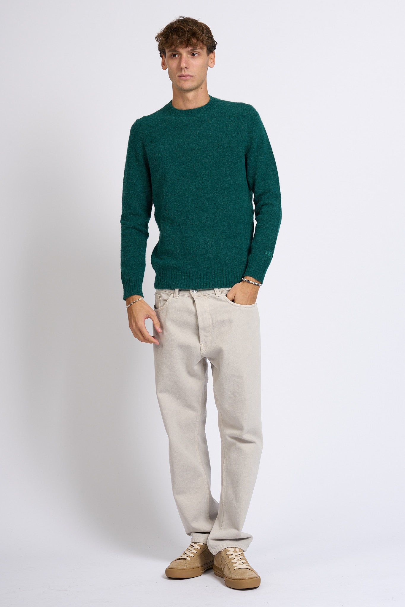 Mc2 saint barth Maglia Alpaca Verde Uomo-3