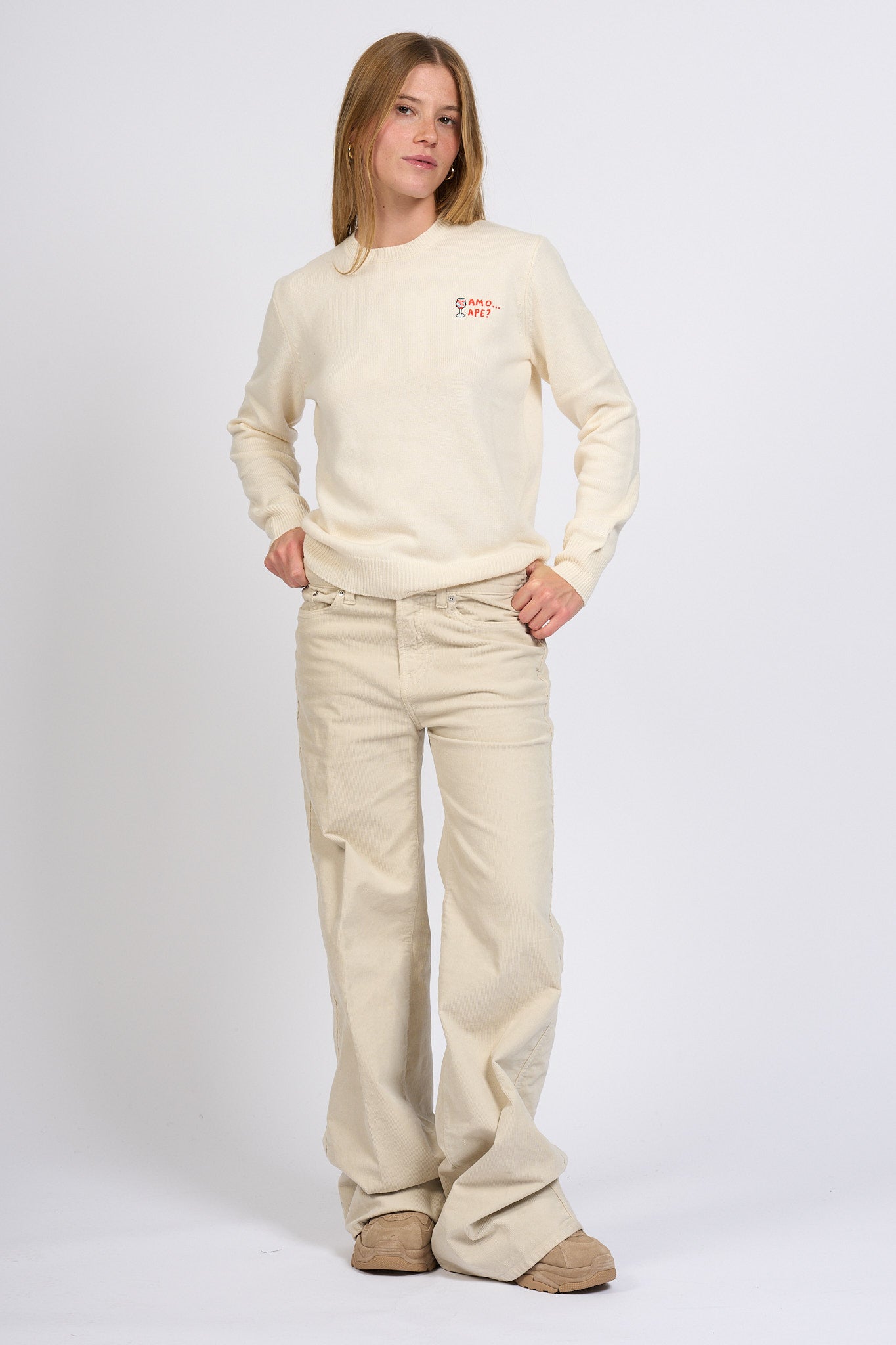 Mc2 saint barth Maglia Amo Ape Bianco Donna-3