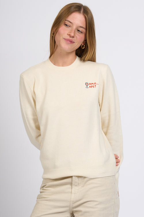 Mc2 saint barth Maglia Amo Ape Bianco Donna-2