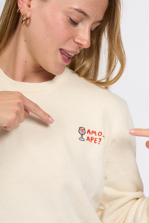 Mc2 saint barth Maglia Amo Ape Bianco Donna