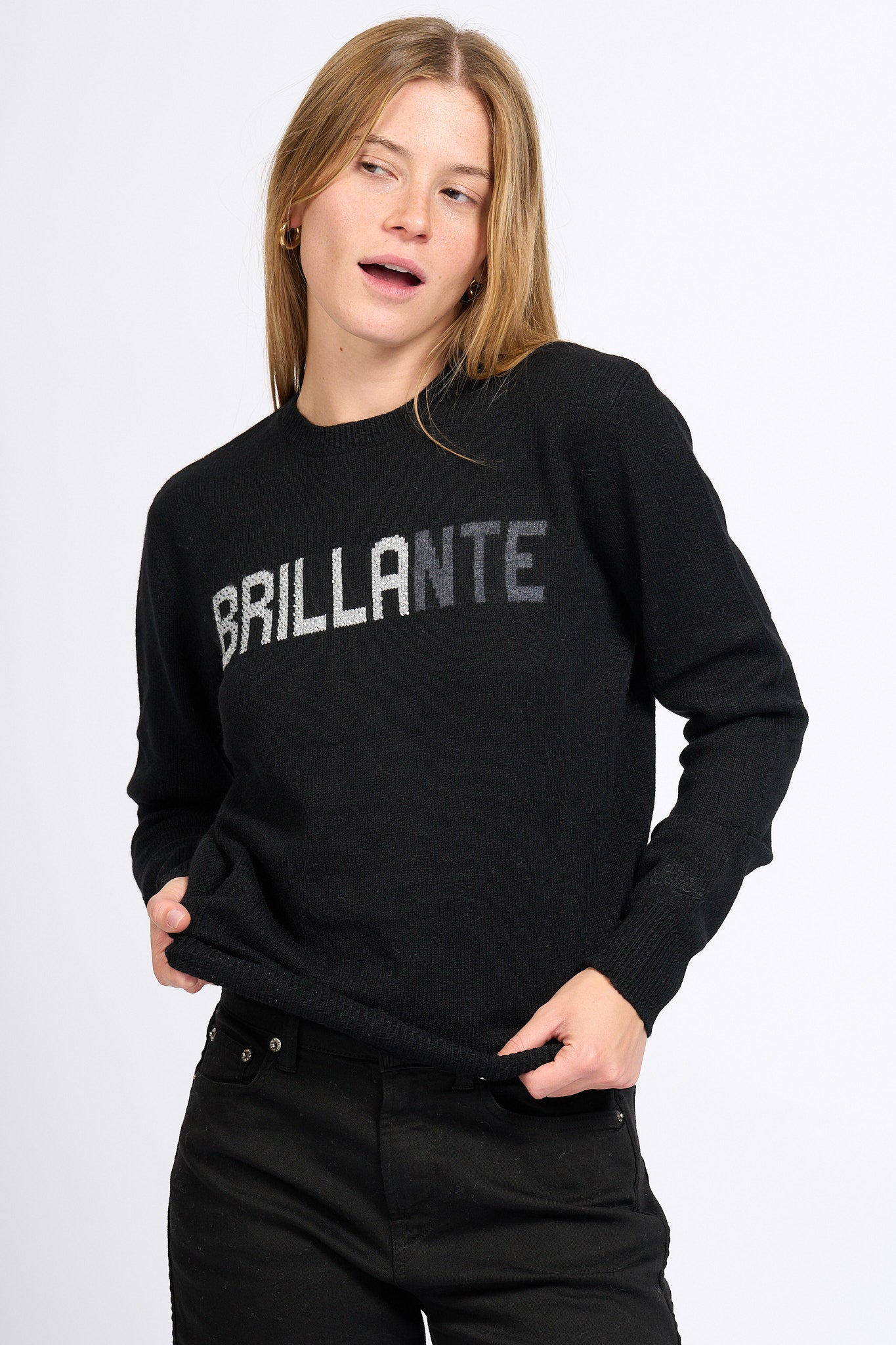 Mc2 saint barth Maglia Blillante Nero Donna-3