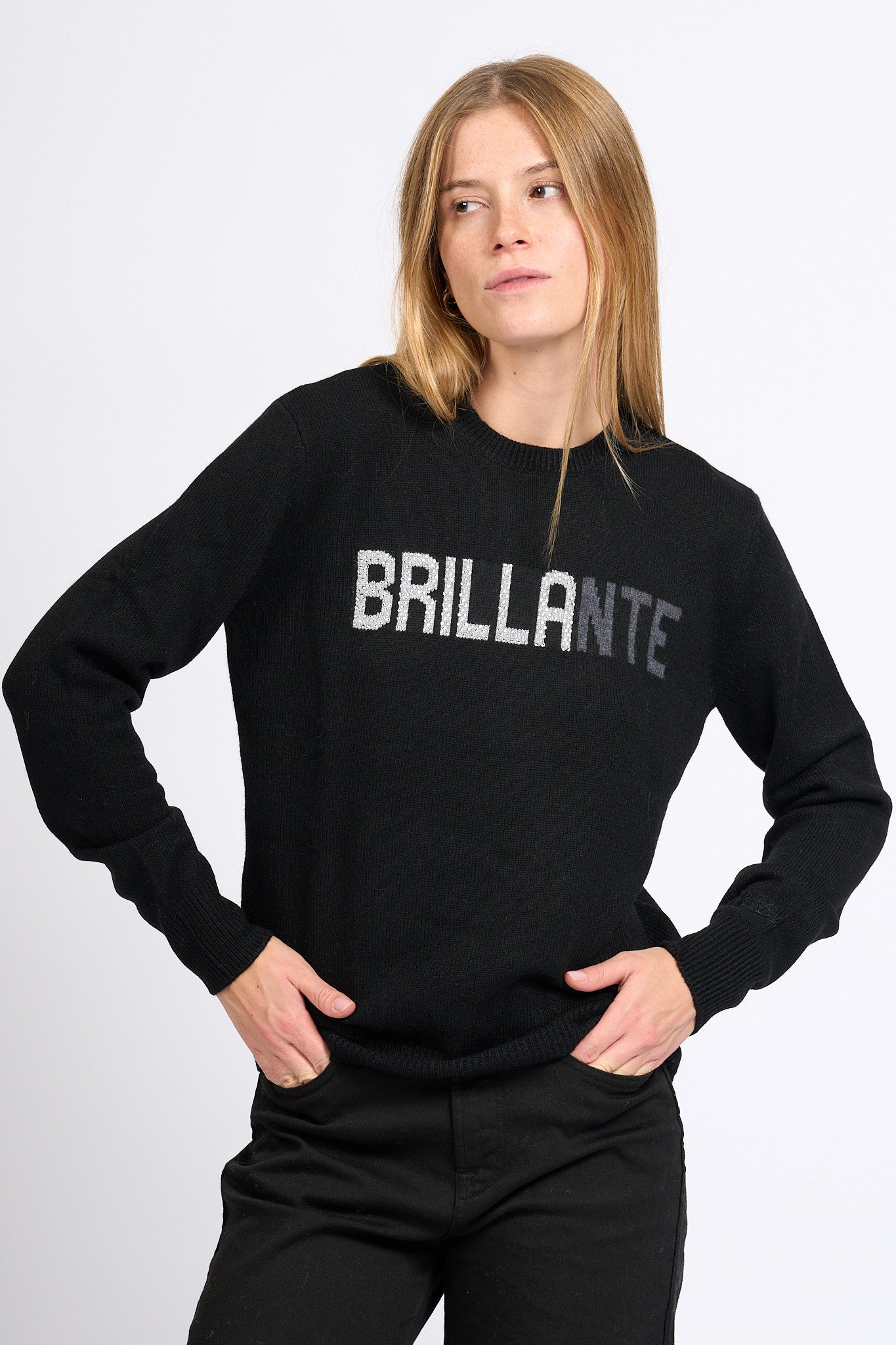 Mc2 saint barth Maglia Blillante Nero Donna-4