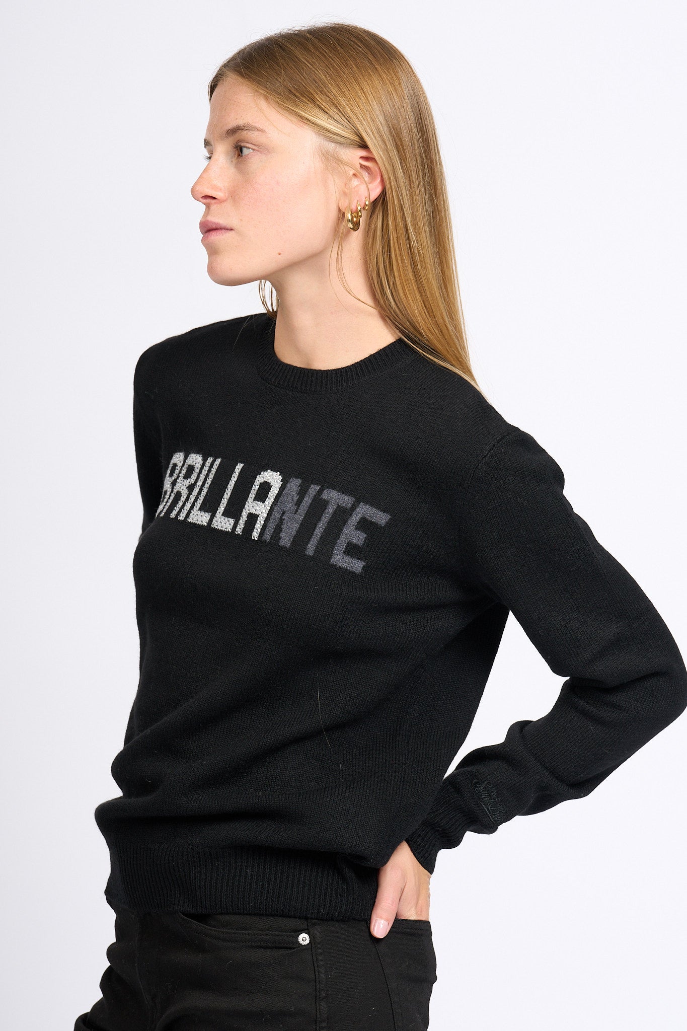 Mc2 saint barth Maglia Blillante Nero Donna-5