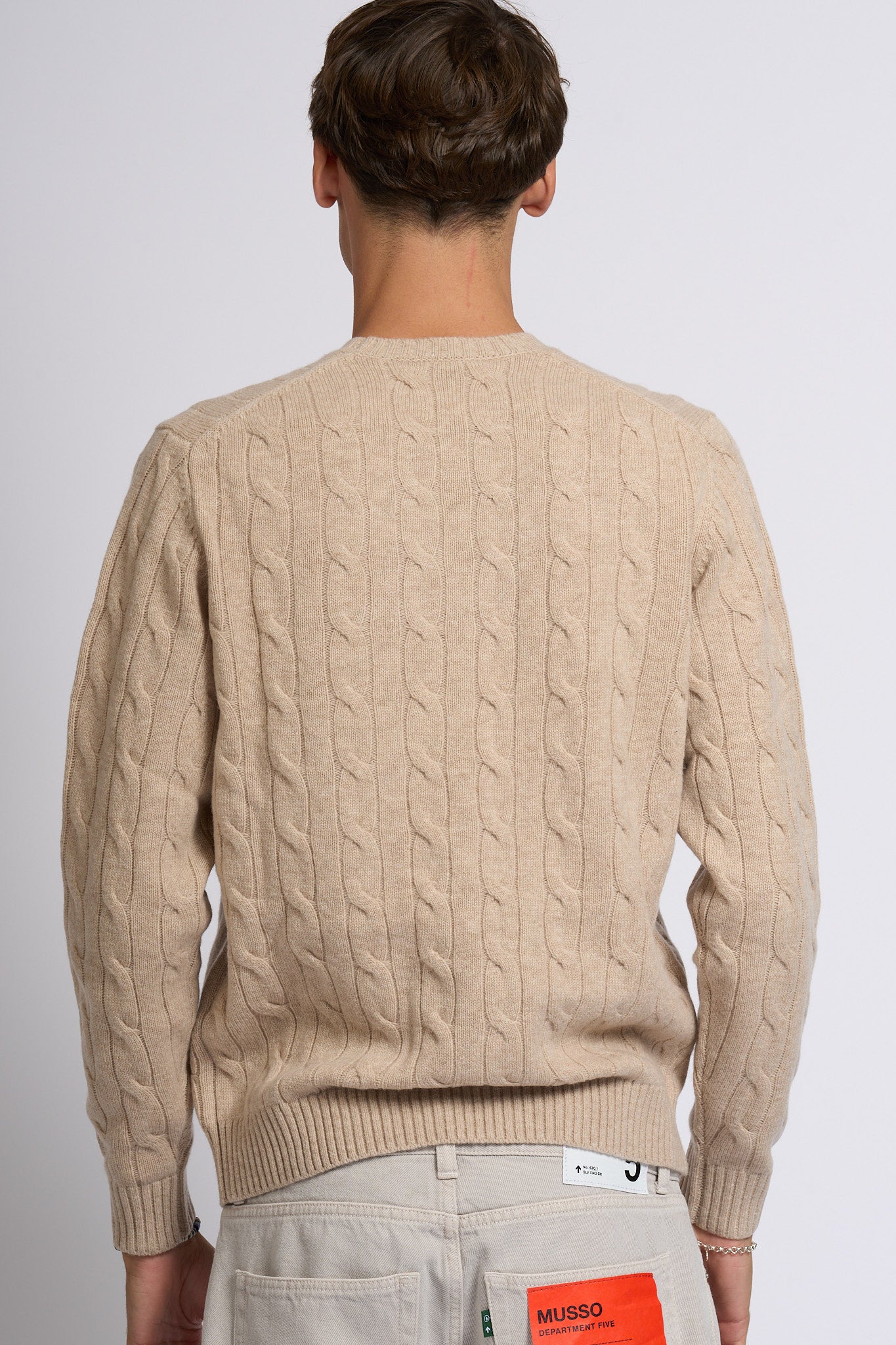 Mc2 saint barth Maglia Braid Wool Beige Uomo-6