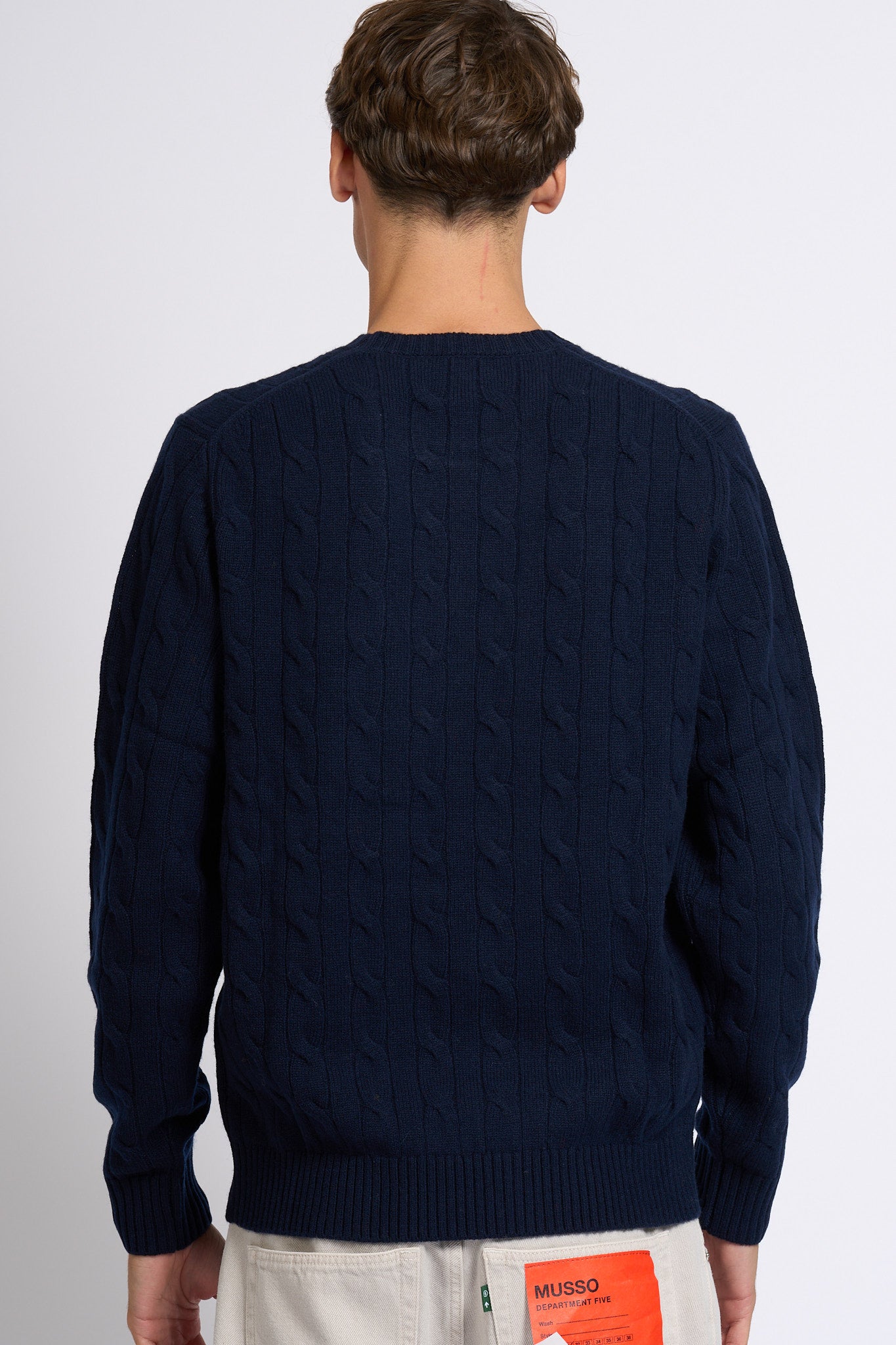Mc2 saint barth Maglia Braid Wool Blu scuro Uomo-5