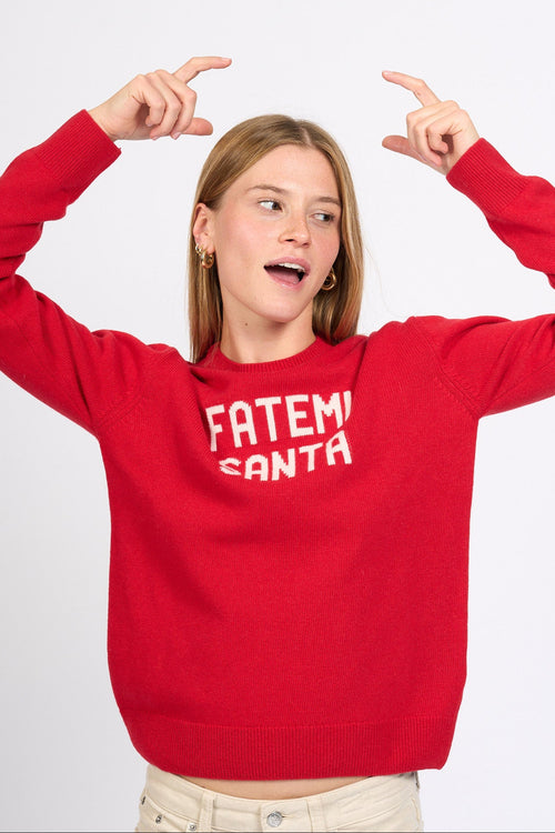 Mc2 saint barth Maglia Fatemi Santa Rosso Donna