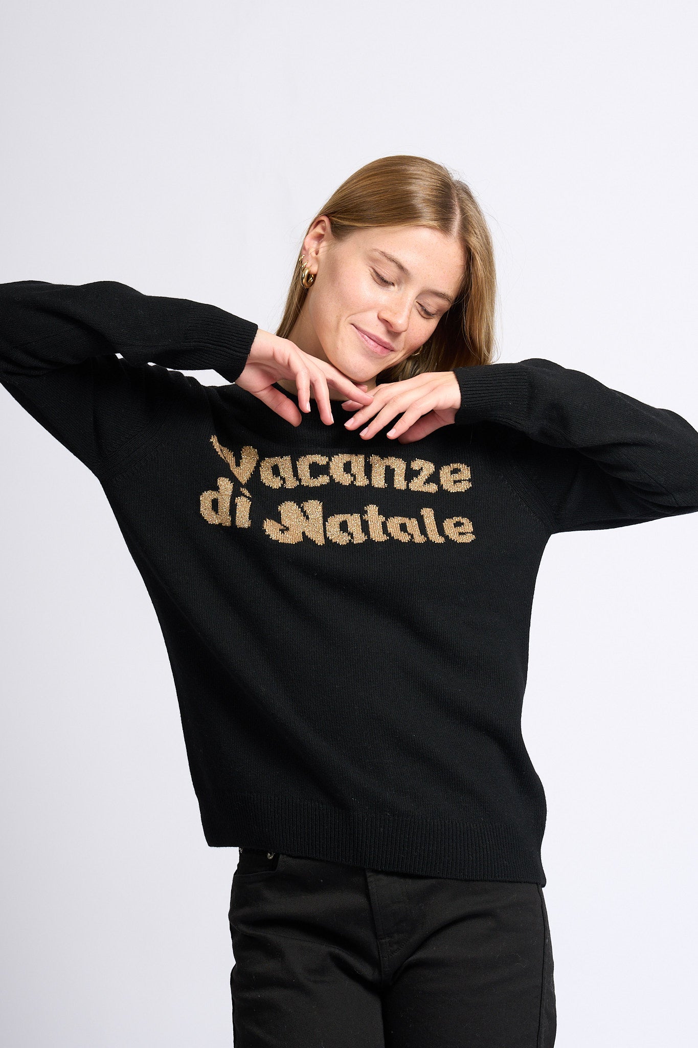 Mc2 saint barth Maglia Vacanze Natale Nero Donna-3