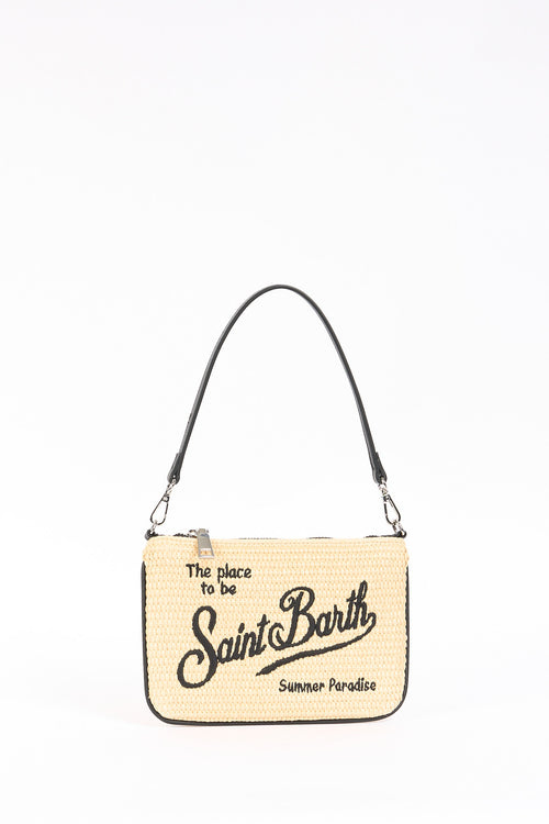 Mc2 saint barth Mini Pouch PARISIENNE Rafia Nero Donna