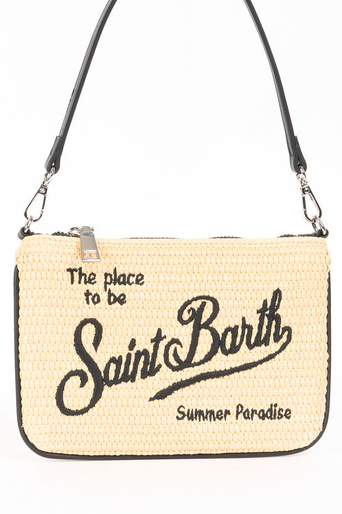 Mc2 saint barth Mini Pouch PARISIENNE Rafia Nero Donna-2