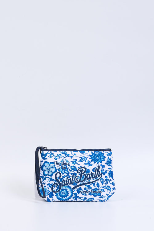 Mc2 saint barth Pochette Aline Maj Toile Bianco/blu Donna
