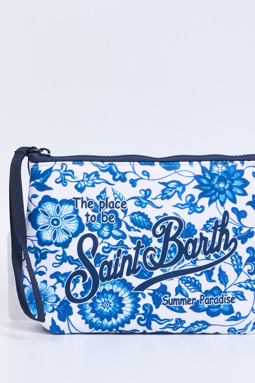 Mc2 saint barth Pochette Aline Maj Toile Bianco/blu Donna-2